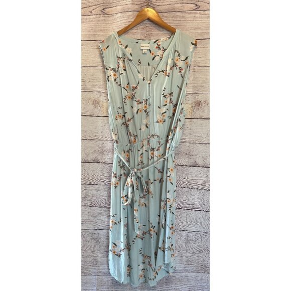 Ava & Viv Dresses & Skirts - AVA & VIV floral sleeveless dress in light blue, women's plus size 3XL